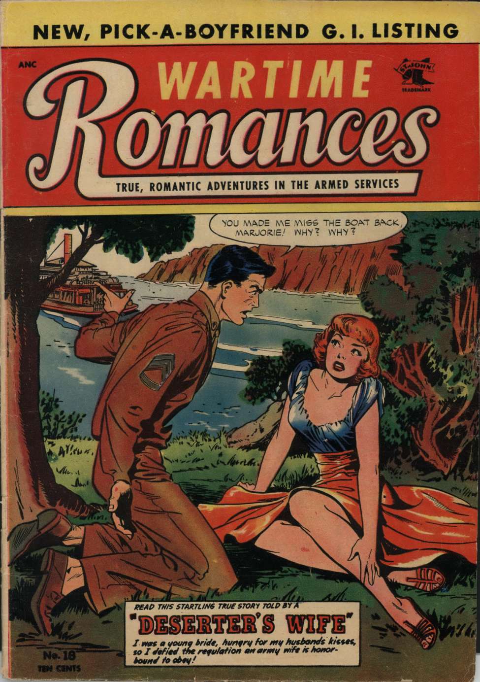 Comic Book Cover For Wartime Romances 18