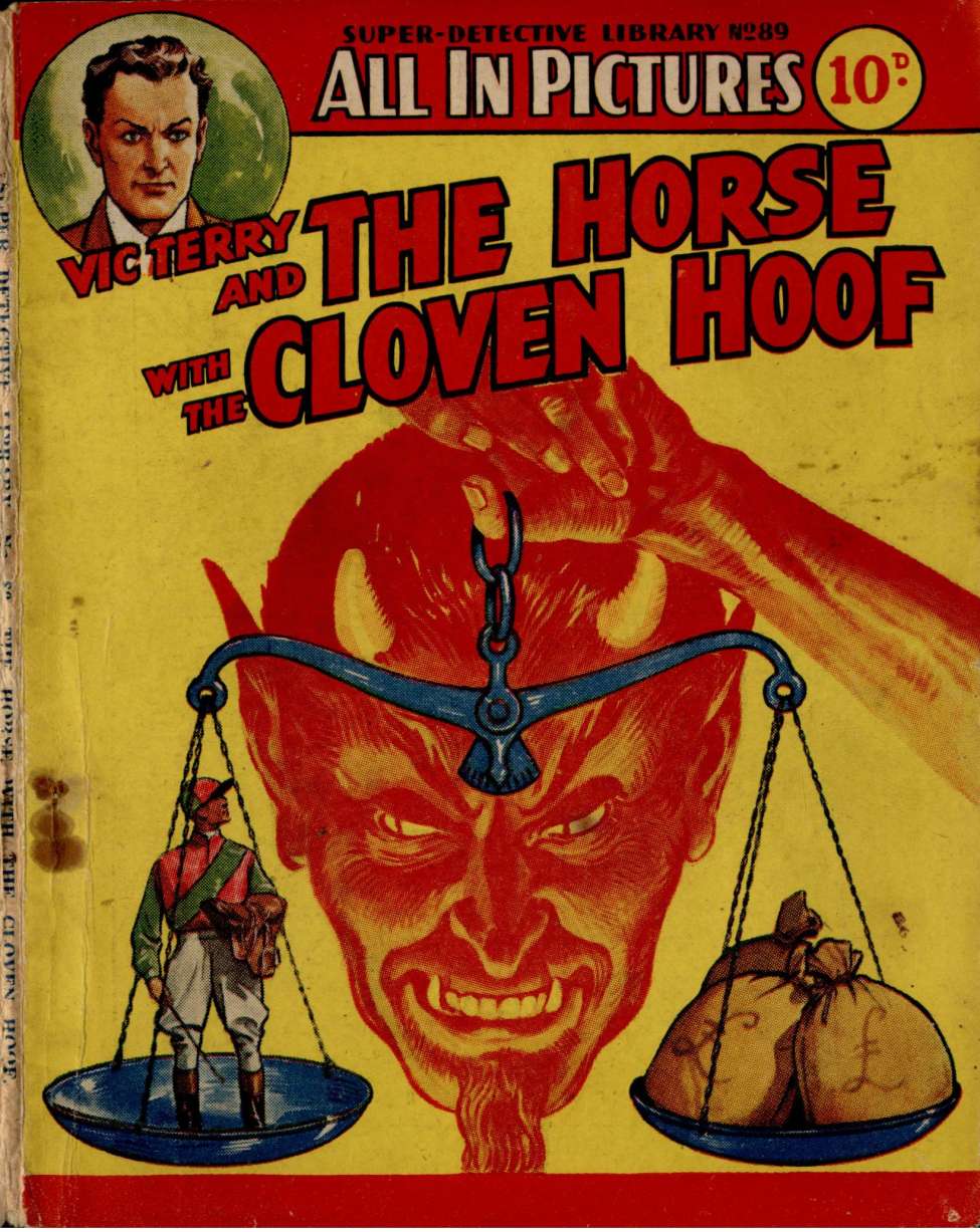 Comic Book Cover For Super Detective Library 89 - The Horse with the Cloven Hoof