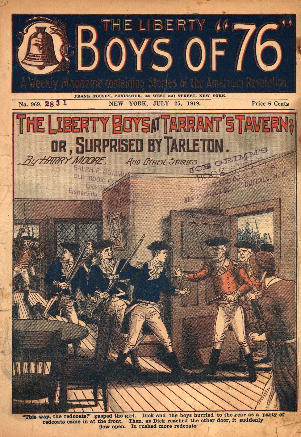 Book Cover For The Liberty Boys of 76 969 - The Liberty Boys at Tarrant's Tavern