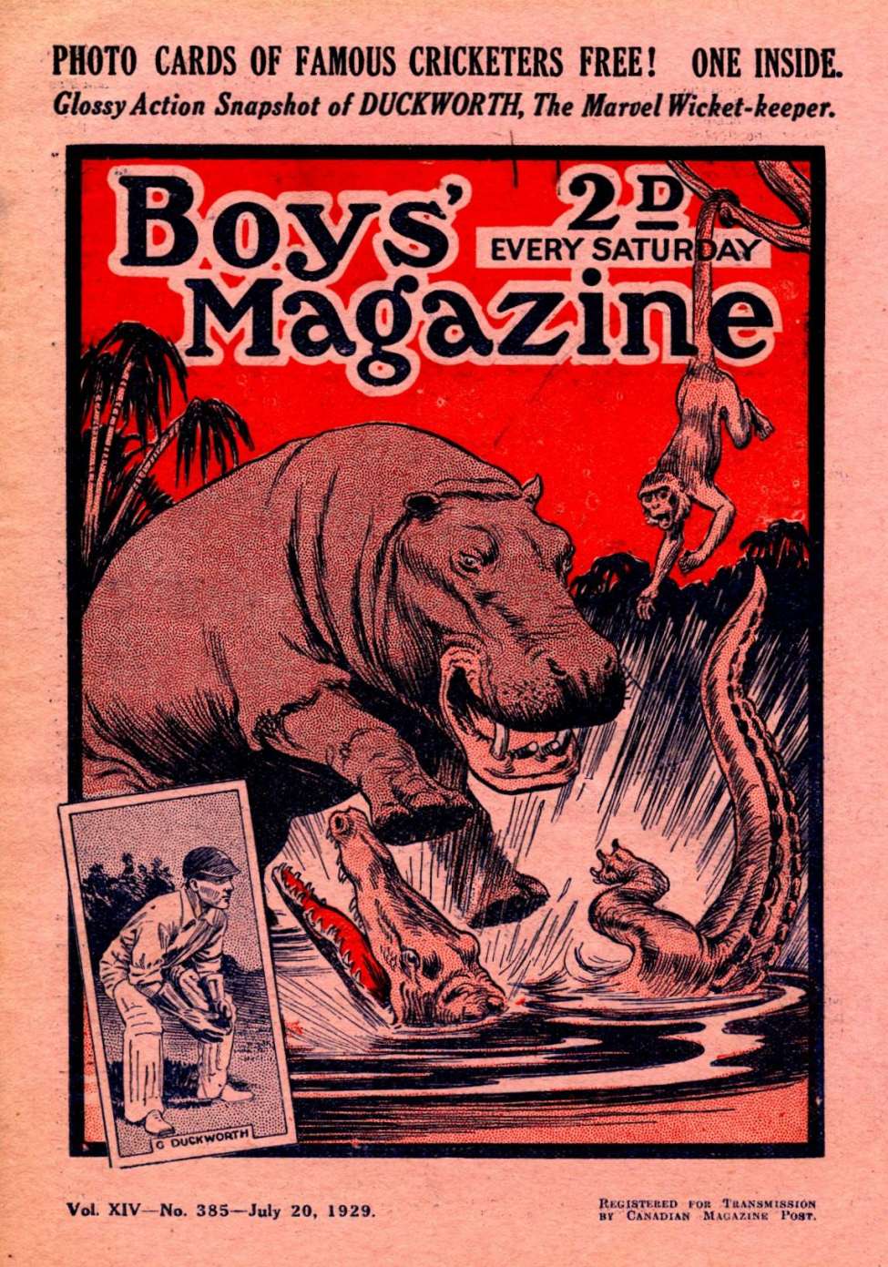 Book Cover For Boys' Magazine 385