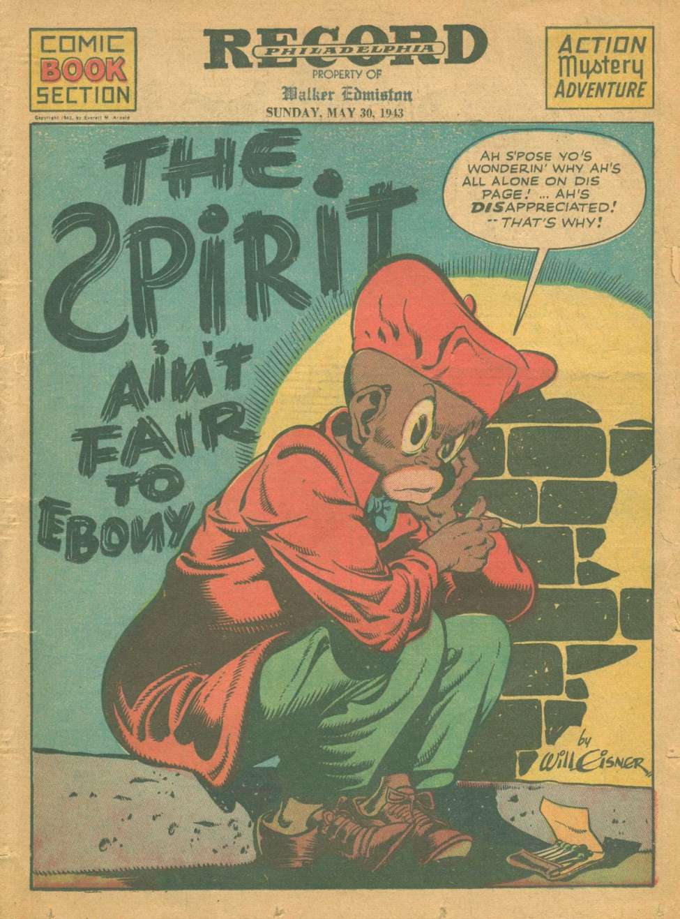 Comic Book Cover For The Spirit (1943-05-30) - Philadelphia Record - Version 2