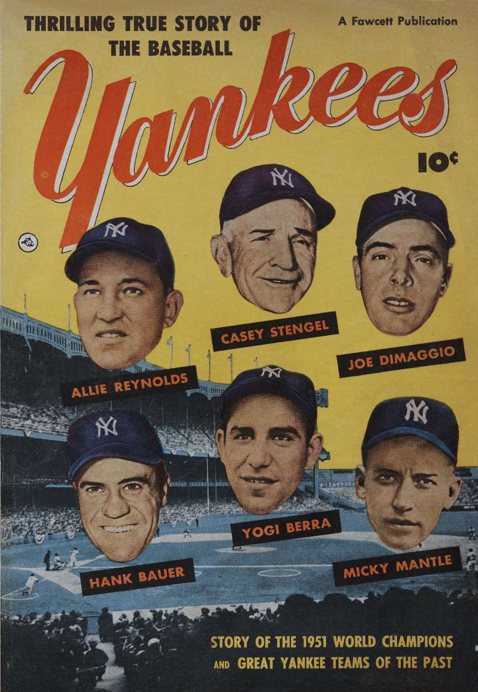 Comic Book Cover For Thrilling True Story of the Baseball Yankees