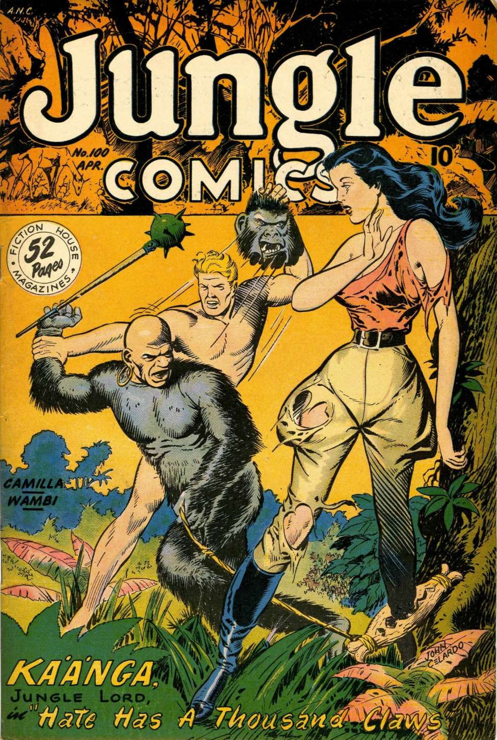 Comic Book Cover For Jungle Comics 100