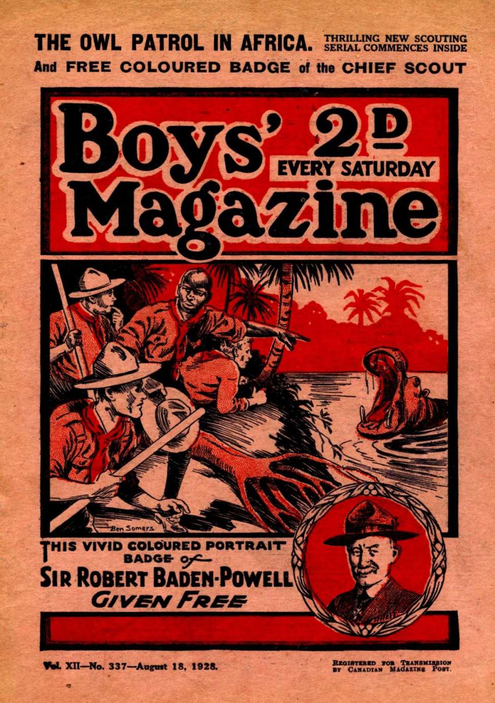 Book Cover For Boys' Magazine 337