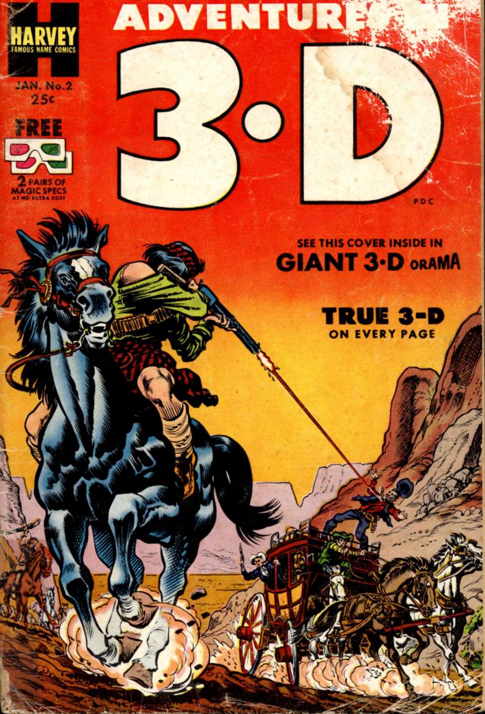 Comic Book Cover For Adventures in 3-D 2