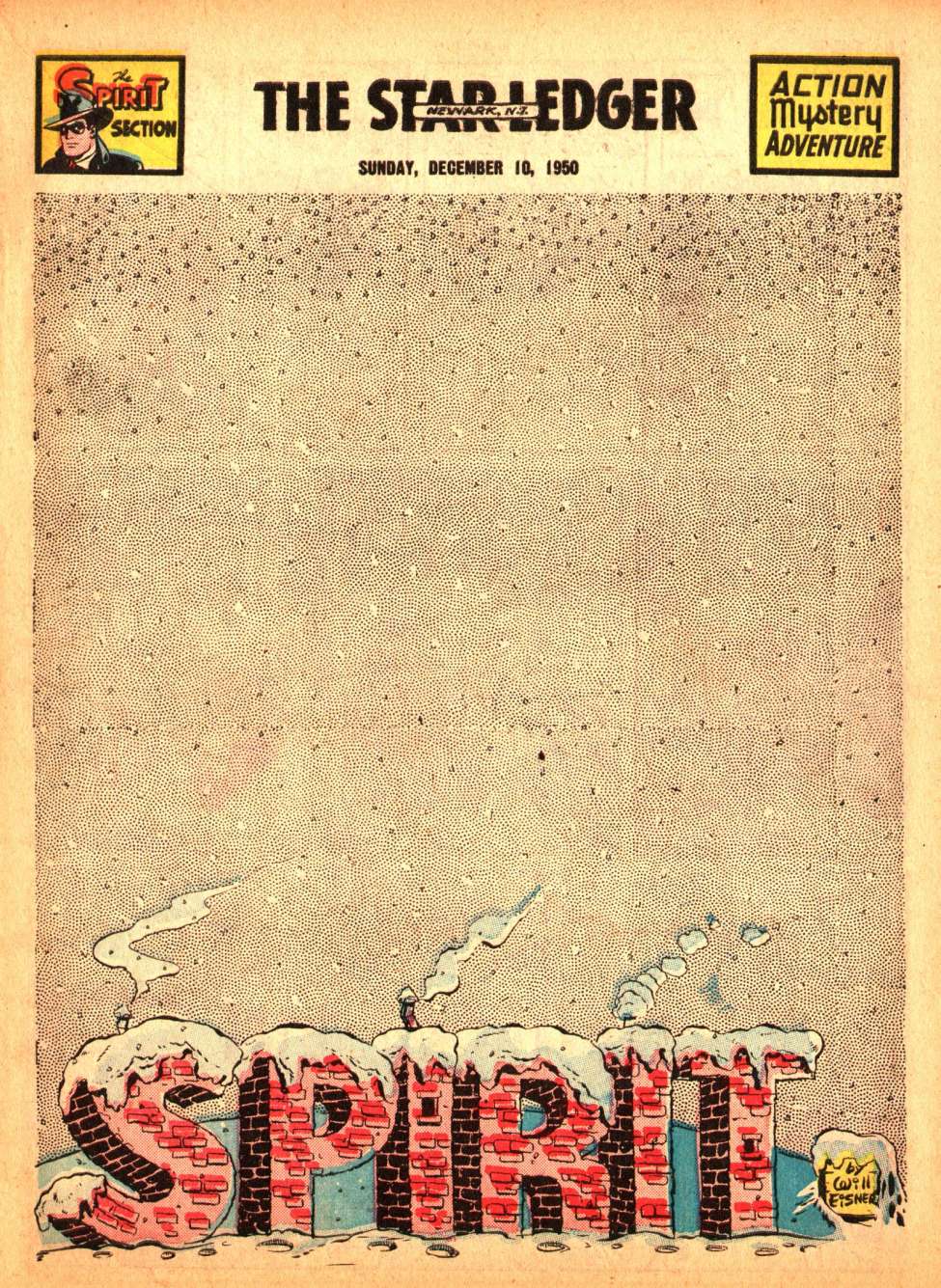 Comic Book Cover For The Spirit (1950-12-10) - Star-Ledger