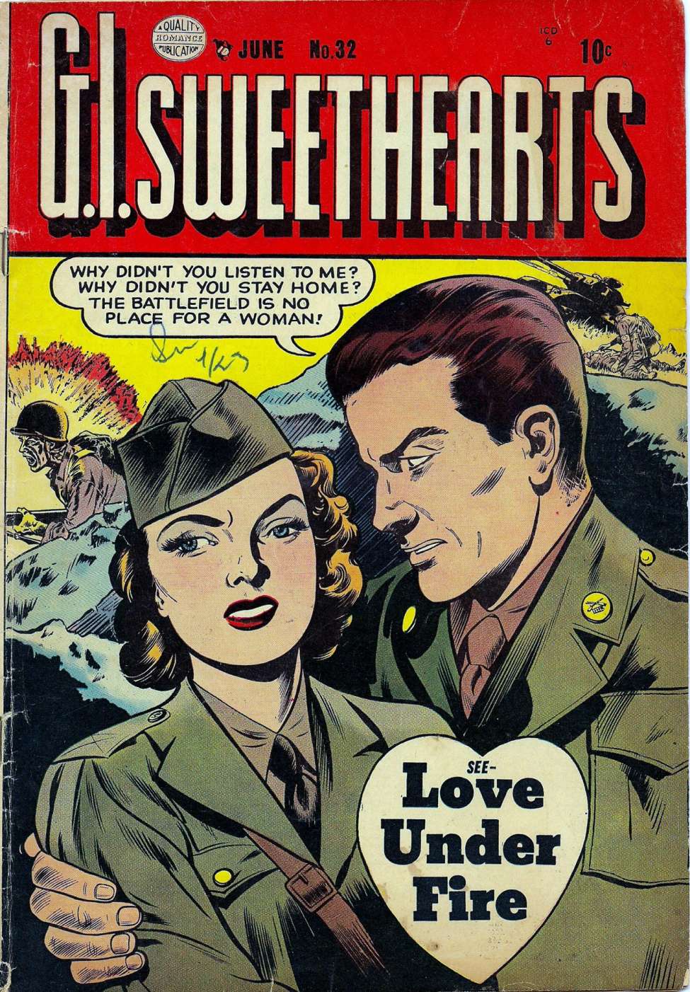 Comic Book Cover For G.I. Sweethearts 32