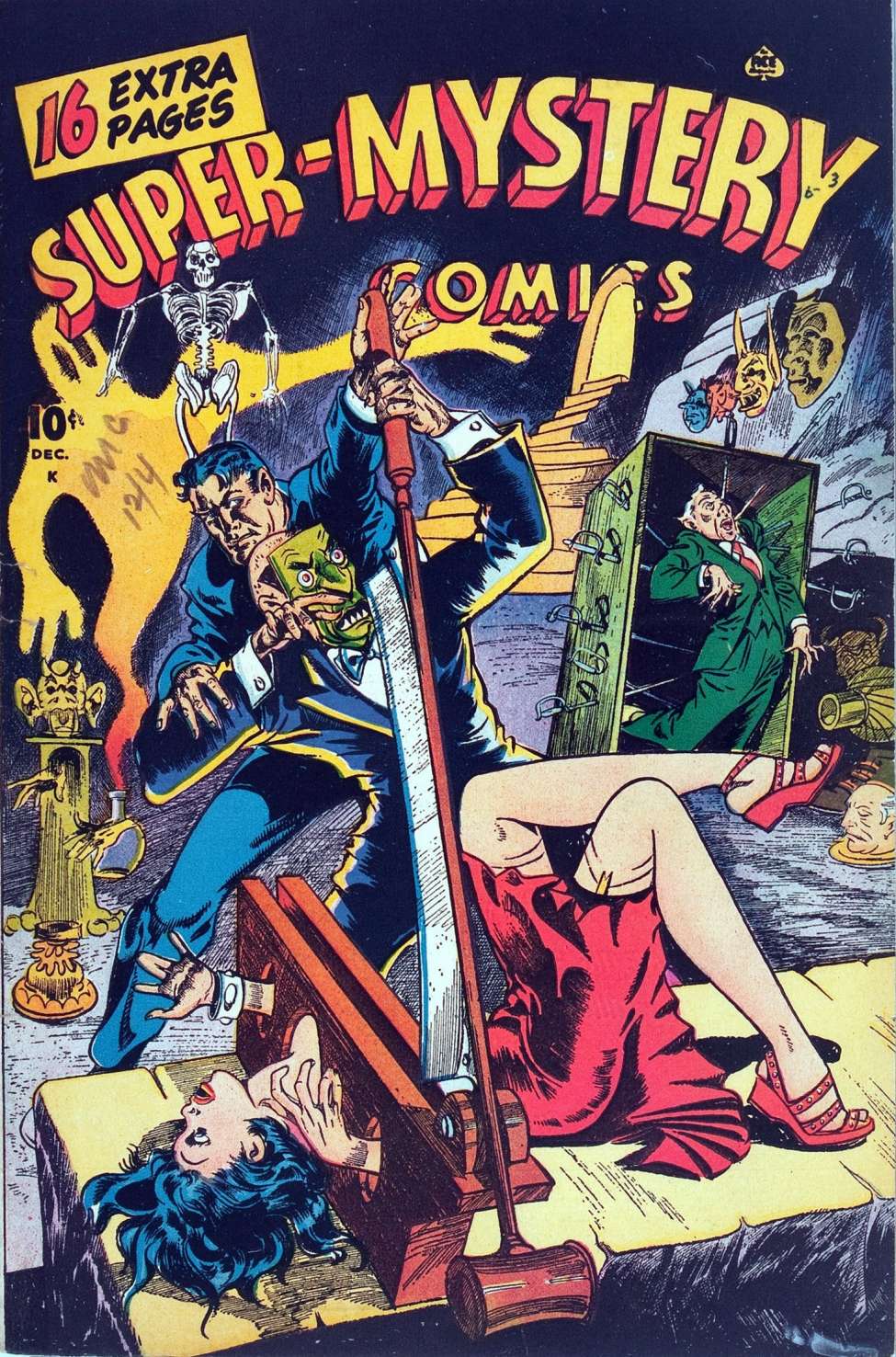 Comic Book Cover For Super-Mystery Comics v6 3