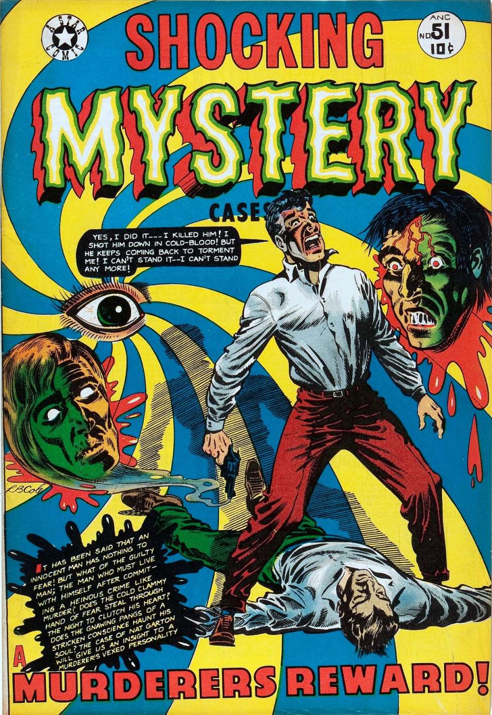 Comic Book Cover For Shocking Mystery Cases 51