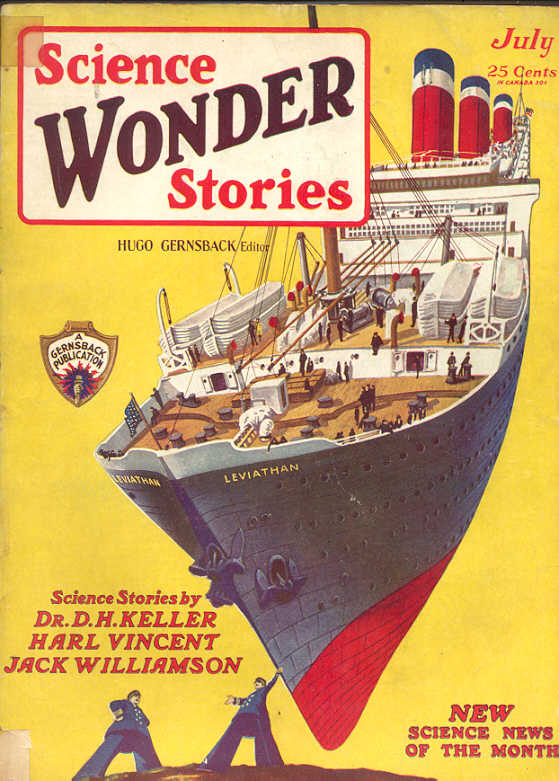 Comic Book Cover For Science Wonder Stories 2 - The Alien Intelligence - Jack Williamson