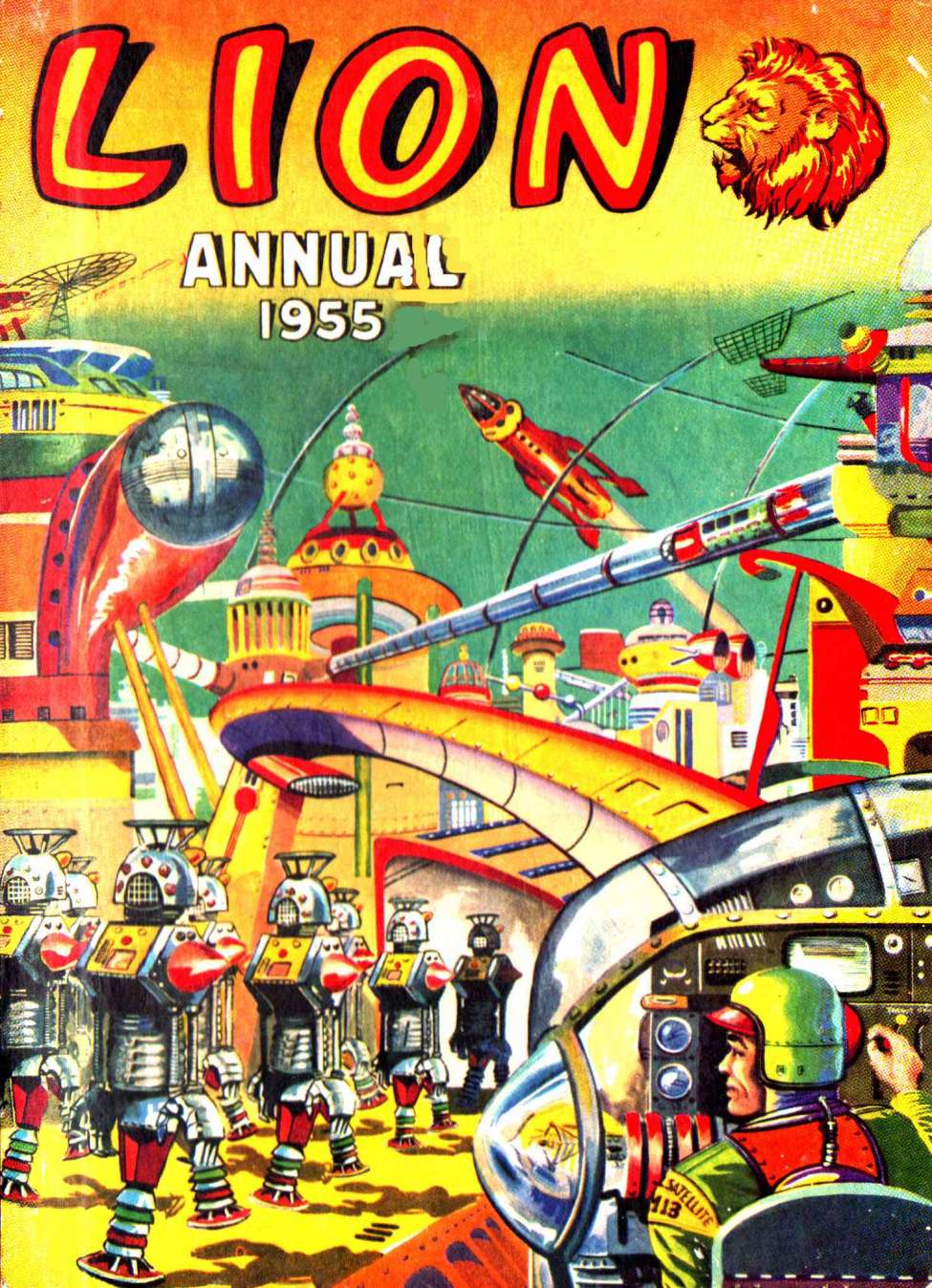 Comic Book Cover For Lion Annual 1955
