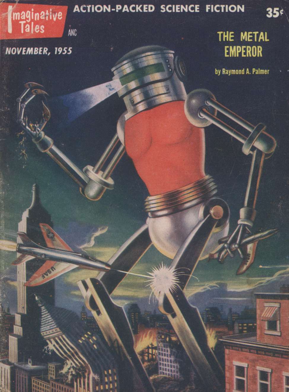 Comic Book Cover For Imaginative Tales v2 2 - The Metal Emperor - Raymond A. Palmer