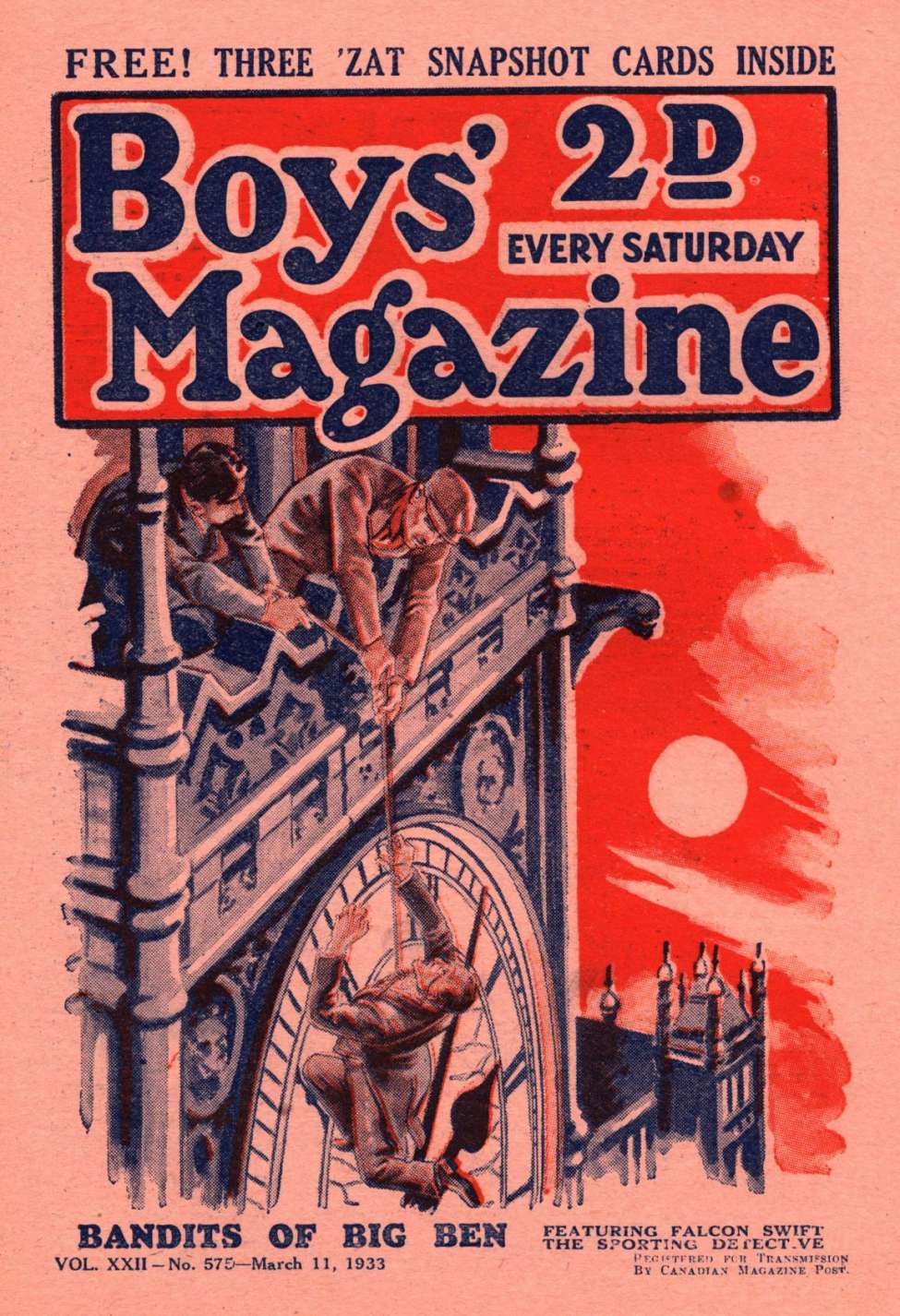 Book Cover For Boys' Magazine 575