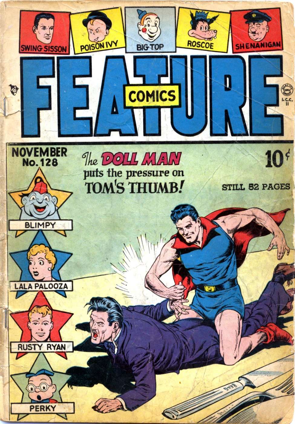 Comic Book Cover For Feature Comics 128