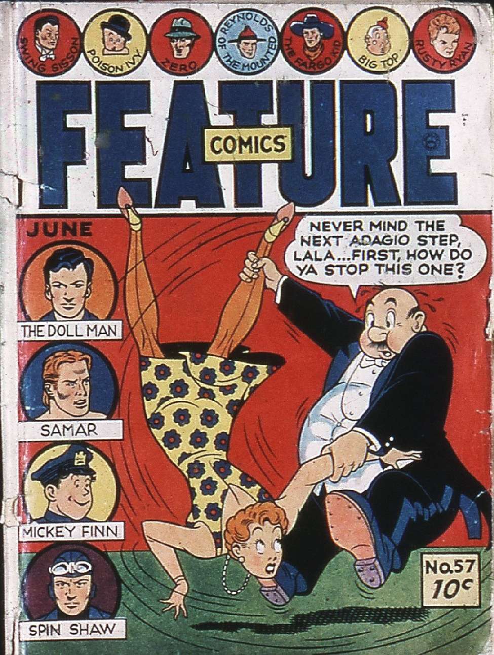 Comic Book Cover For Feature Comics 57 - Version 1