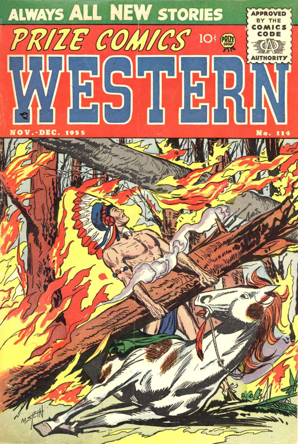 Comic Book Cover For Prize Comics Western 114