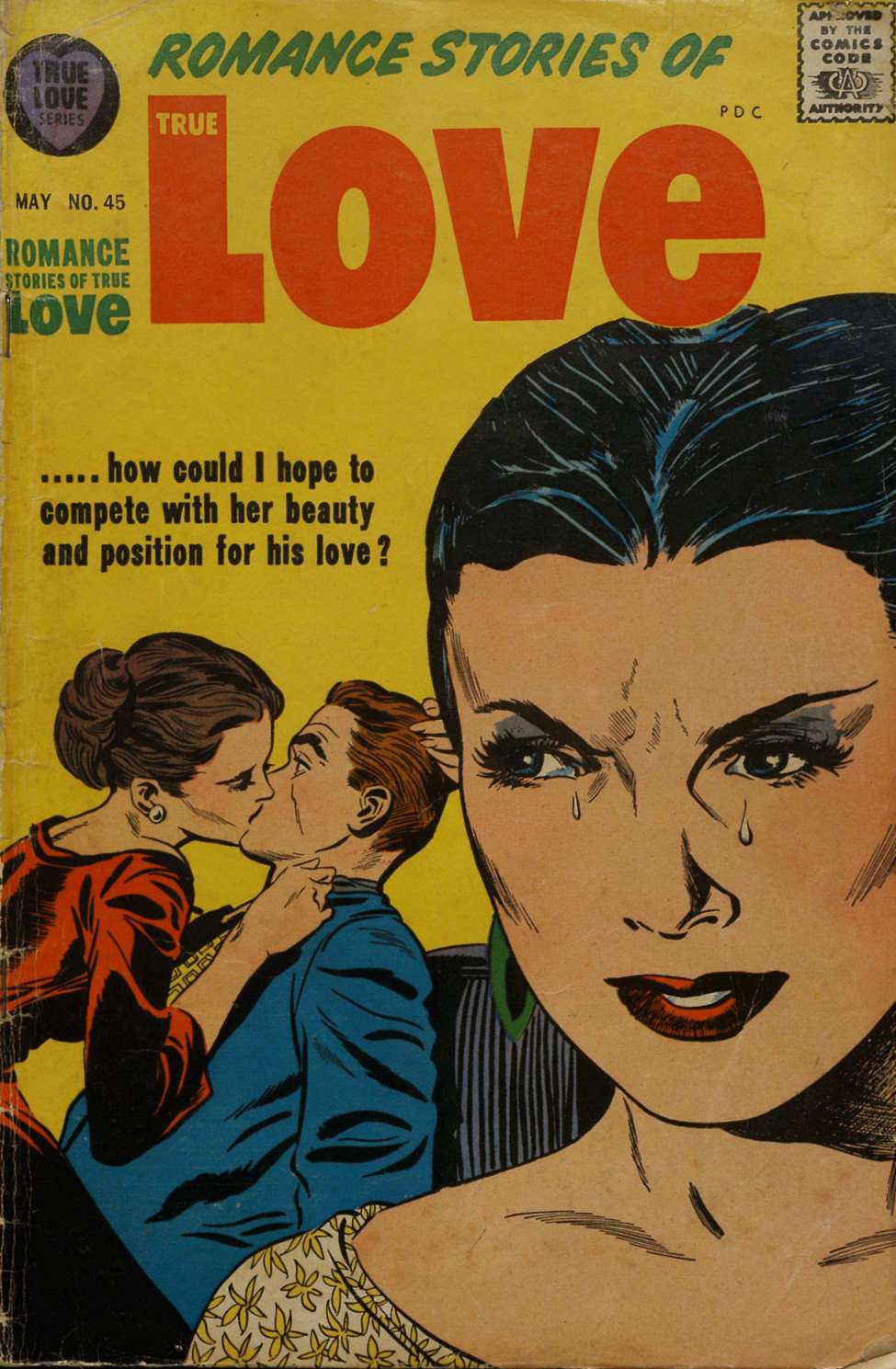 Comic Book Cover For Romance Stories of True Love 45 - Version 1