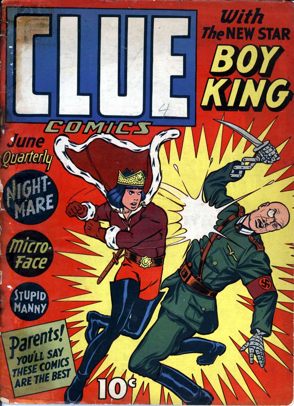 Comic Book Cover For Clue Comics 4