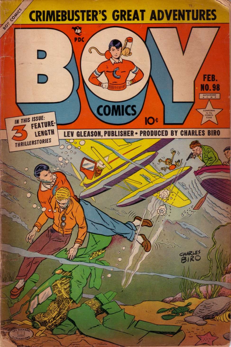 Comic Book Cover For Boy Comics 98