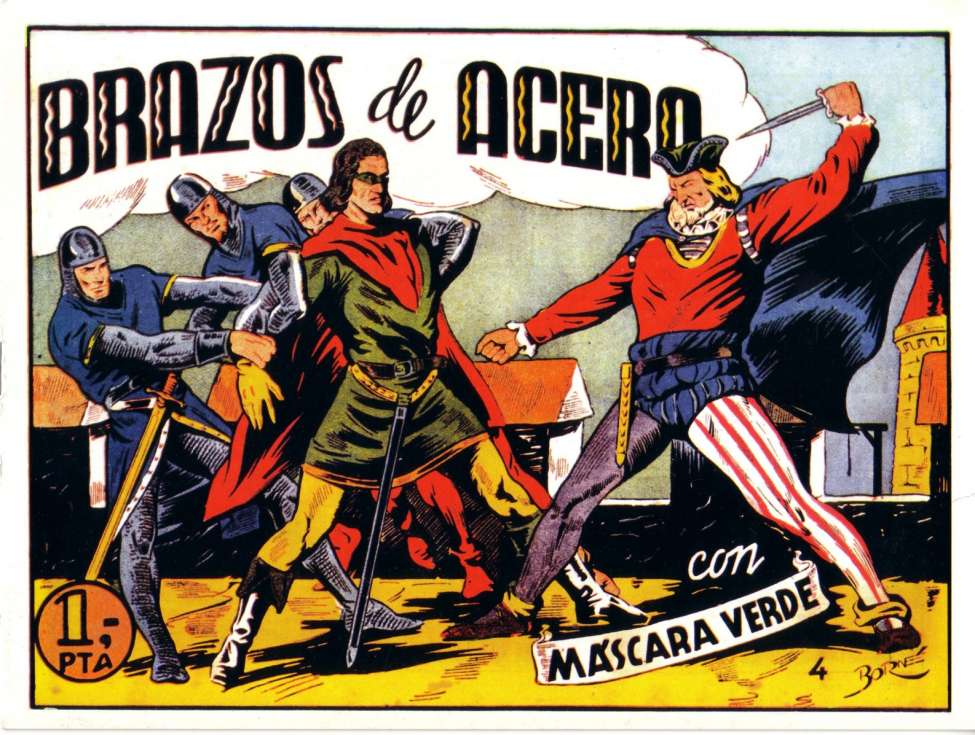 Comic Book Cover For Mascara Verde 4 - Brazos de Acero