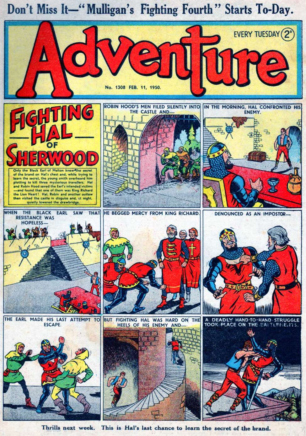 Comic Book Cover For Adventure 1308