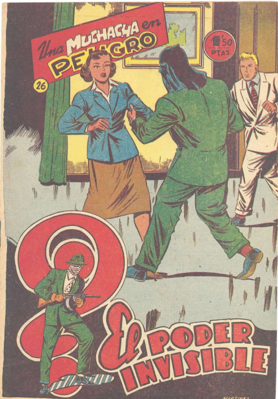Comic Book Cover For El Poder Invisible 26 - Una muchacha en peligro