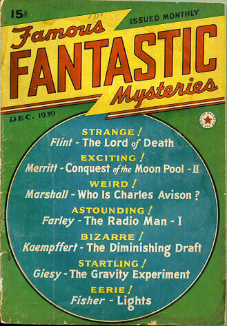 Book Cover For Famous Fantastic Mysteries v1 3 - The Lord of Death - Homer Eon Flint
