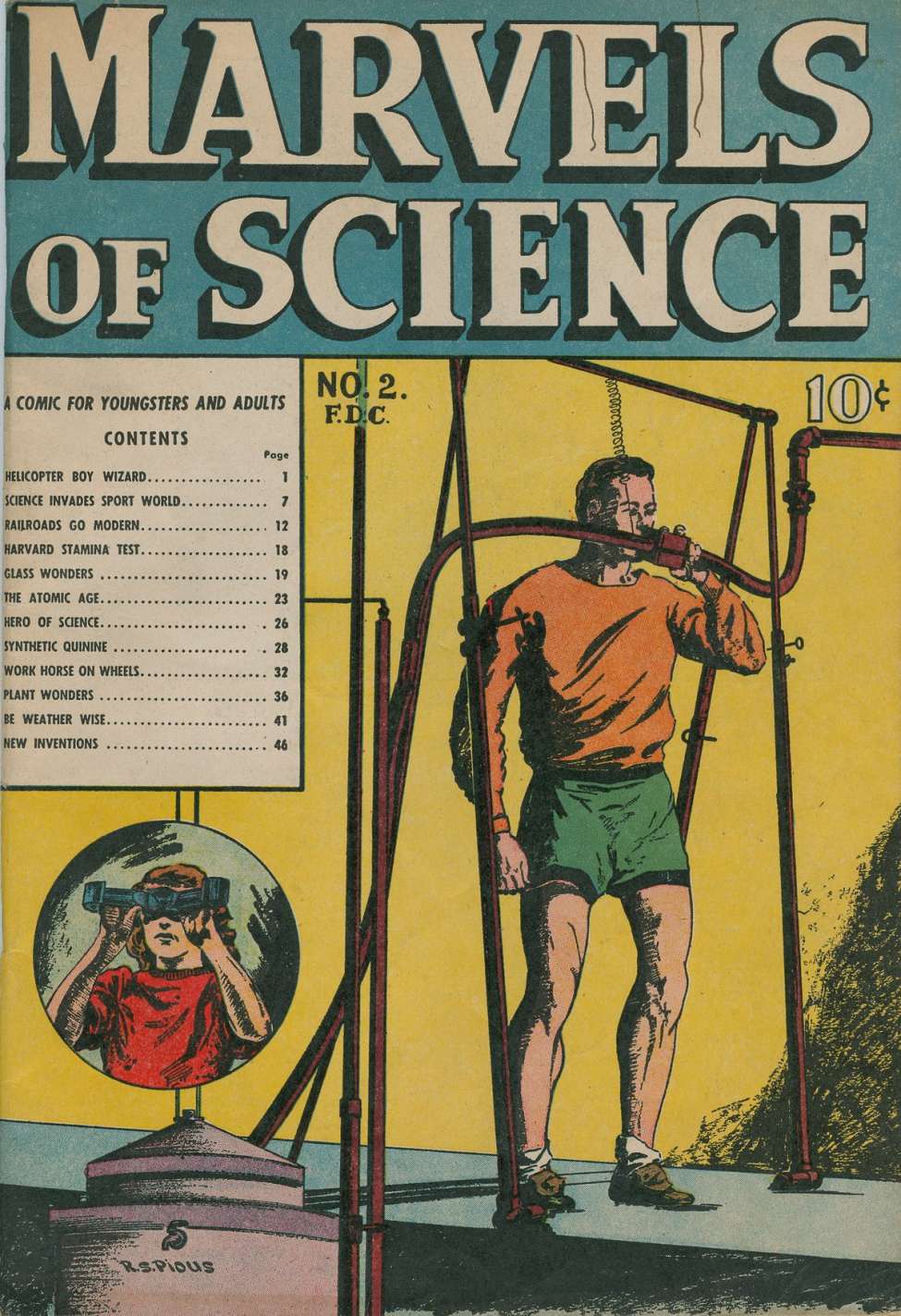 Comic Book Cover For Marvels of Science 2