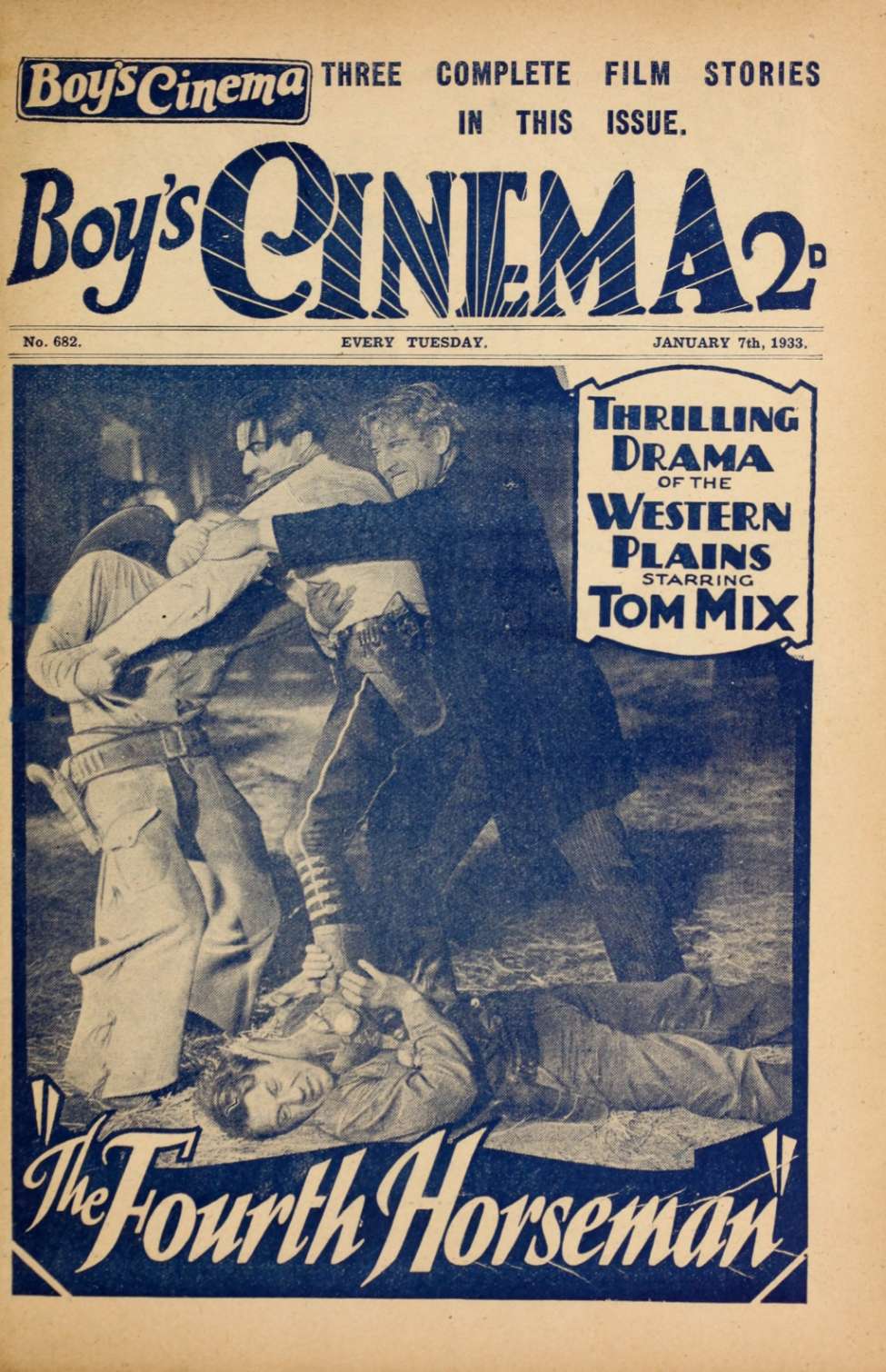 Comic Book Cover For Boy's Cinema 682 - The Fourth Horseman - Tom Mix