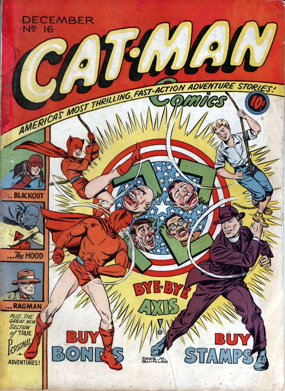 Comic Book Cover For Cat-Man Comics 16
