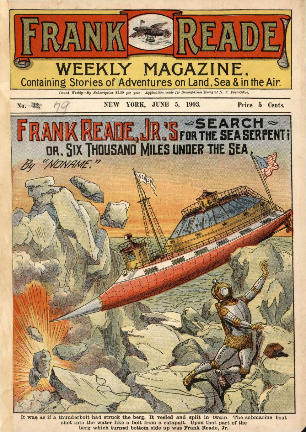 Book Cover For v1 32 - Frank Reade, Jr.'s Search for the Sea Serpent