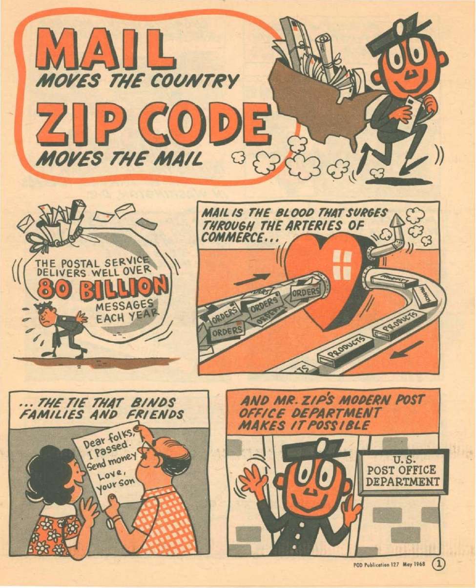 Book Cover For Mail Moves the Country - Zip Code Moves the Mail