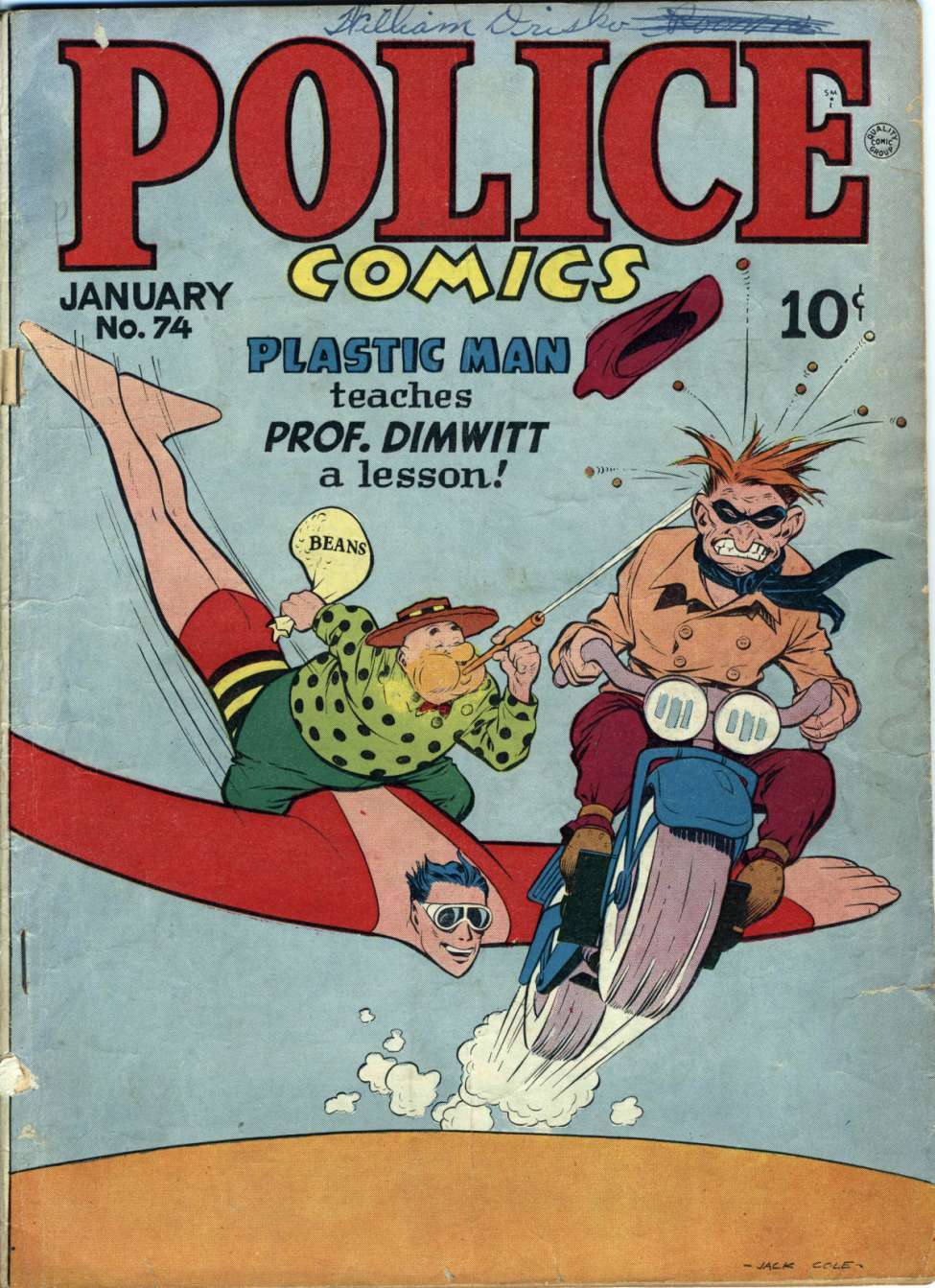 Comic Book Cover For Police Comics 74