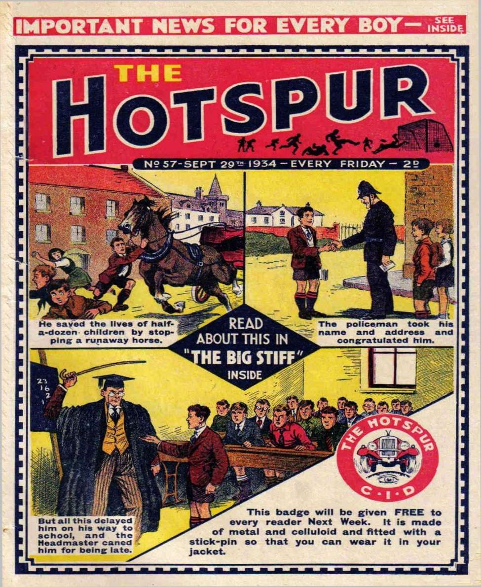 Comic Book Cover For The Hotspur 57