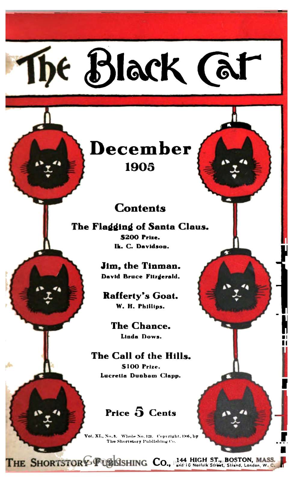 Book Cover For The Black Cat v11 3 - The Flagging of Santa Claus - Ik. C. Davidson