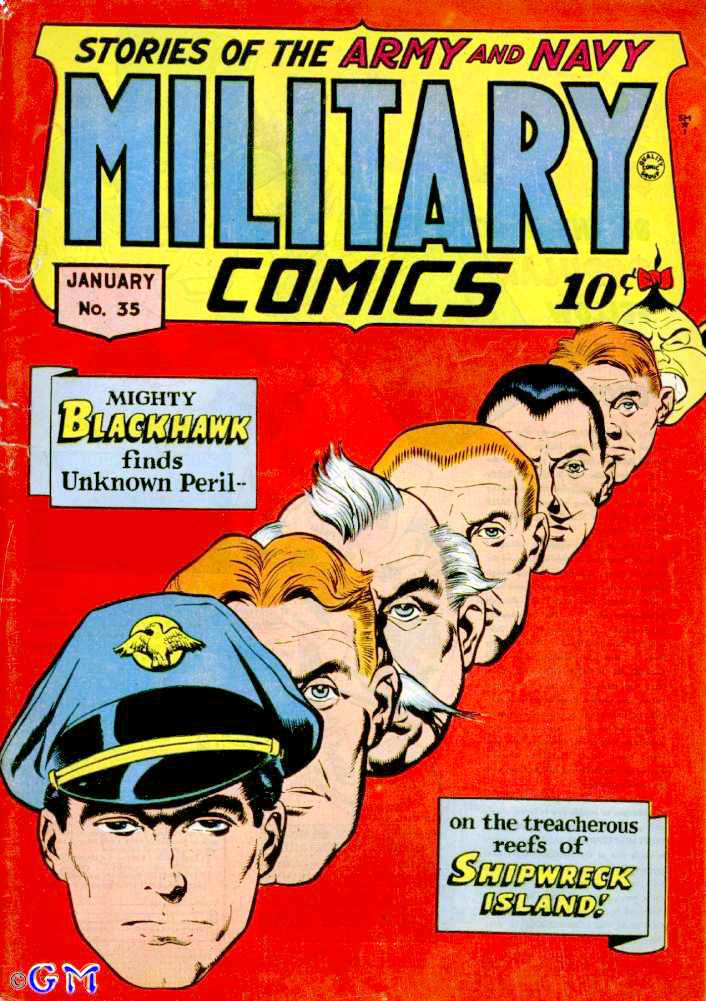 Book Cover For Military Comics 35 - Version 1