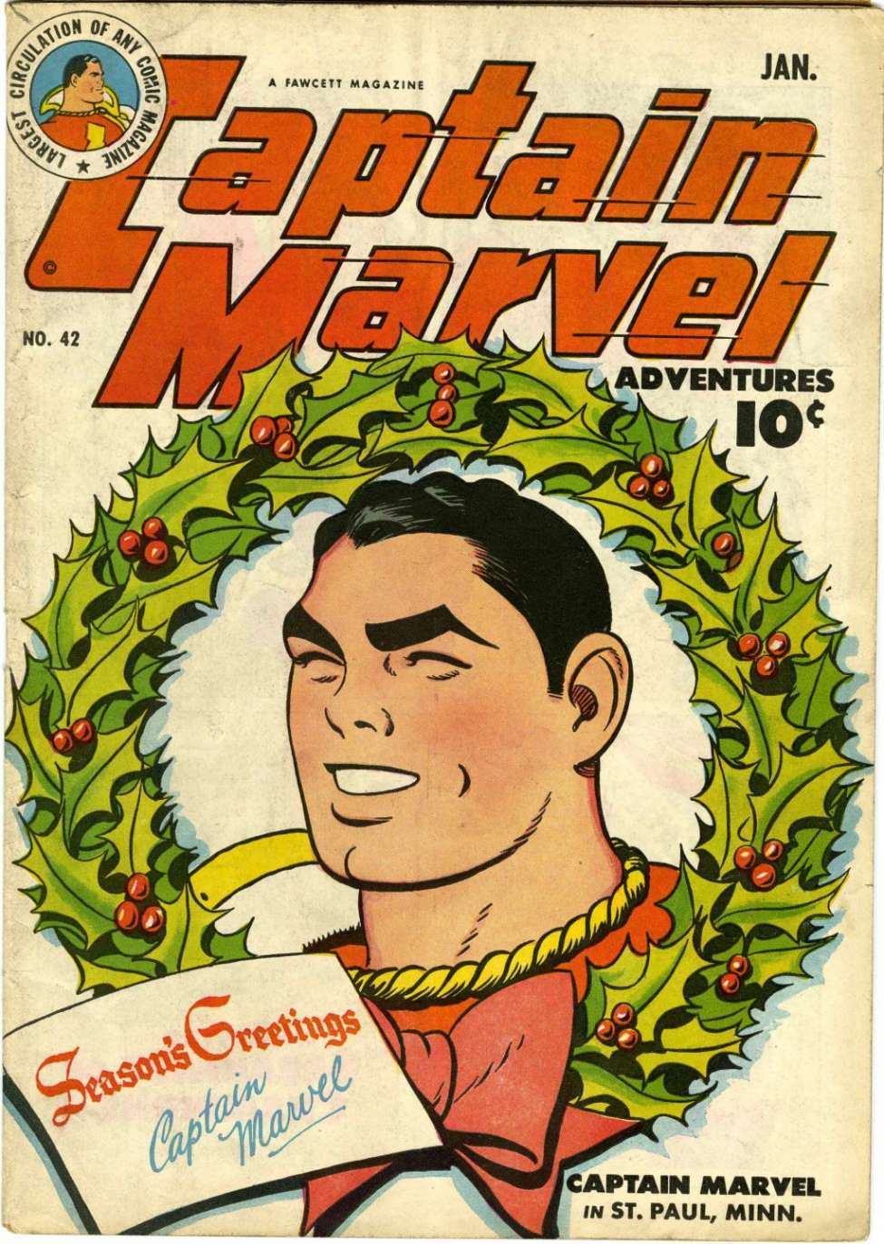 Comic Book Cover For Captain Marvel Adventures 42 - Version 2