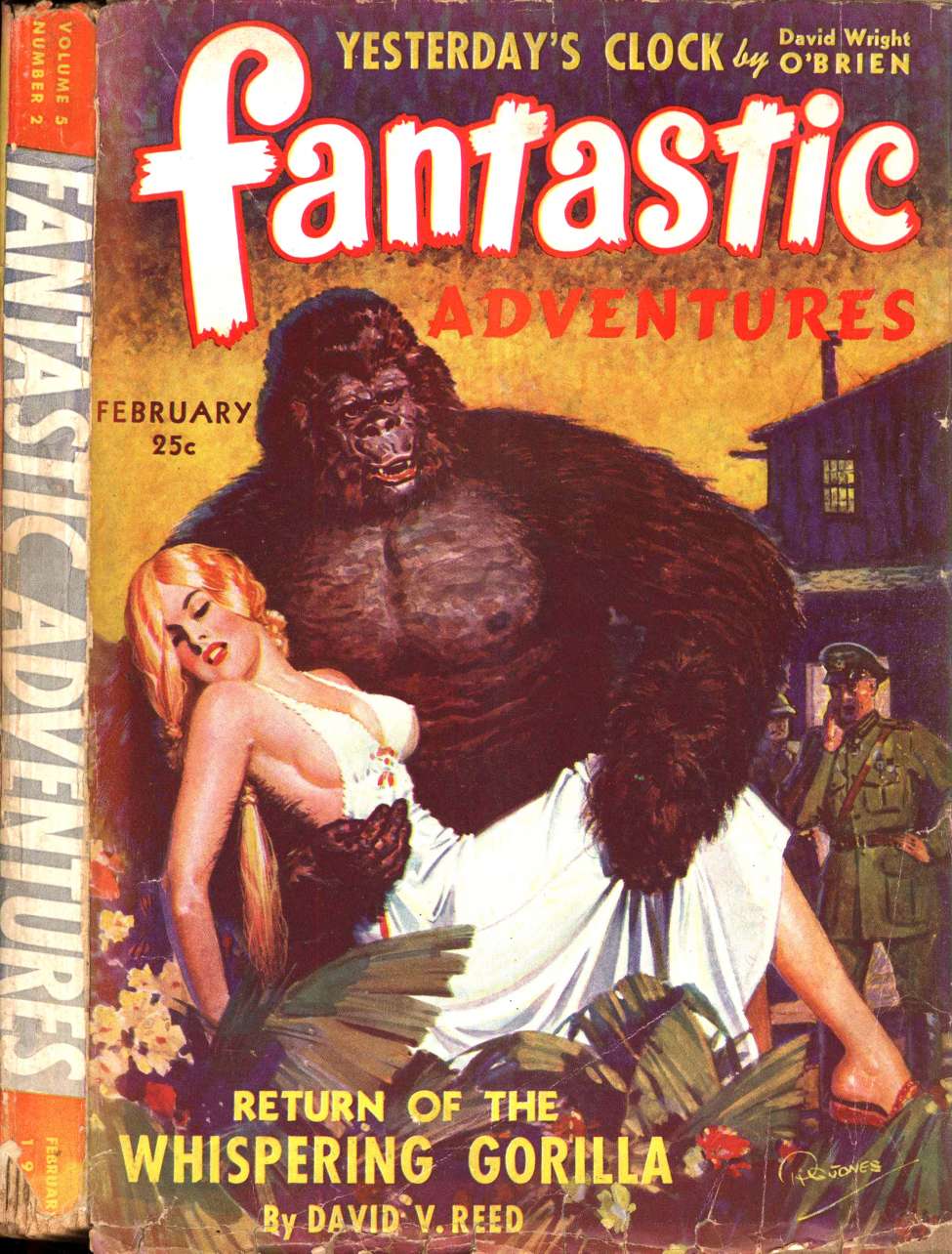 Comic Book Cover For Fantastic Adventures v5 2 - Return of the Whispering Gorilla - David V. Reed