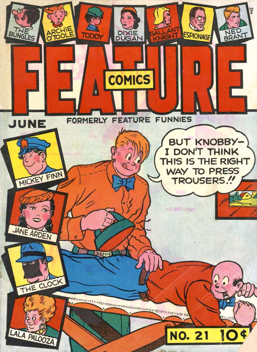 Comic Book Cover For Feature Comics 21