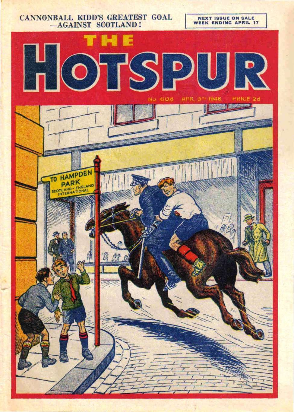 Comic Book Cover For The Hotspur 608