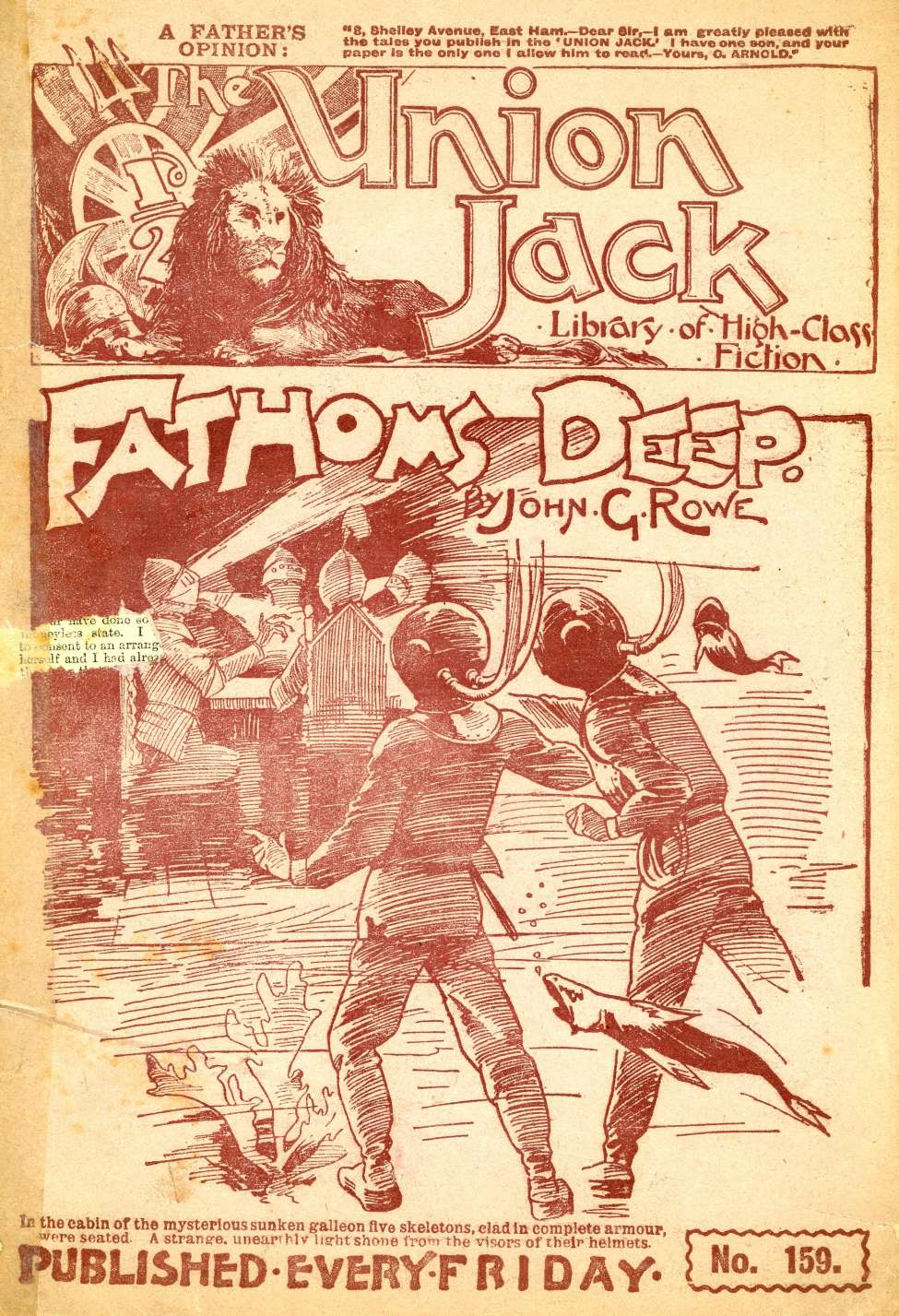 Book Cover For The Union Jack 159 - Fathoms Deep