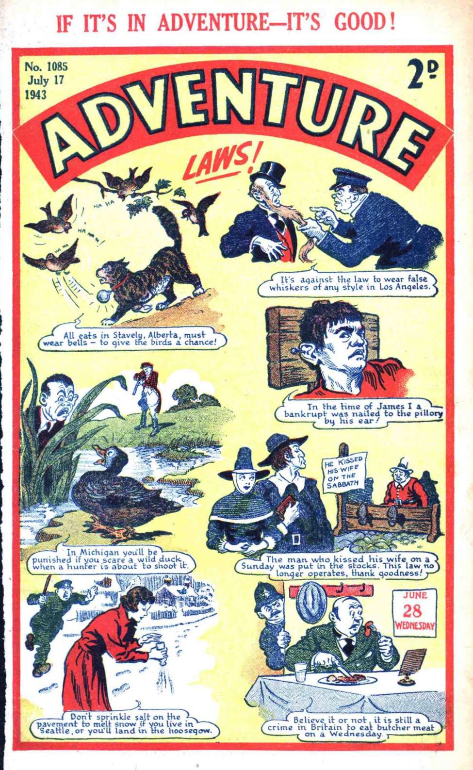 Comic Book Cover For Adventure 1085