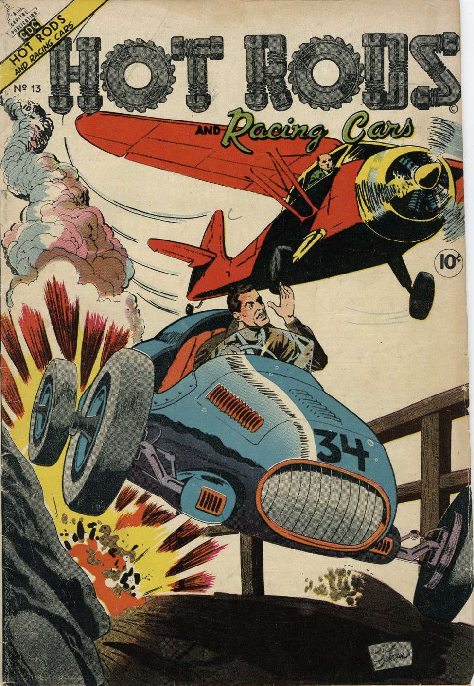 Comic Book Cover For Hot Rods and Racing Cars 13