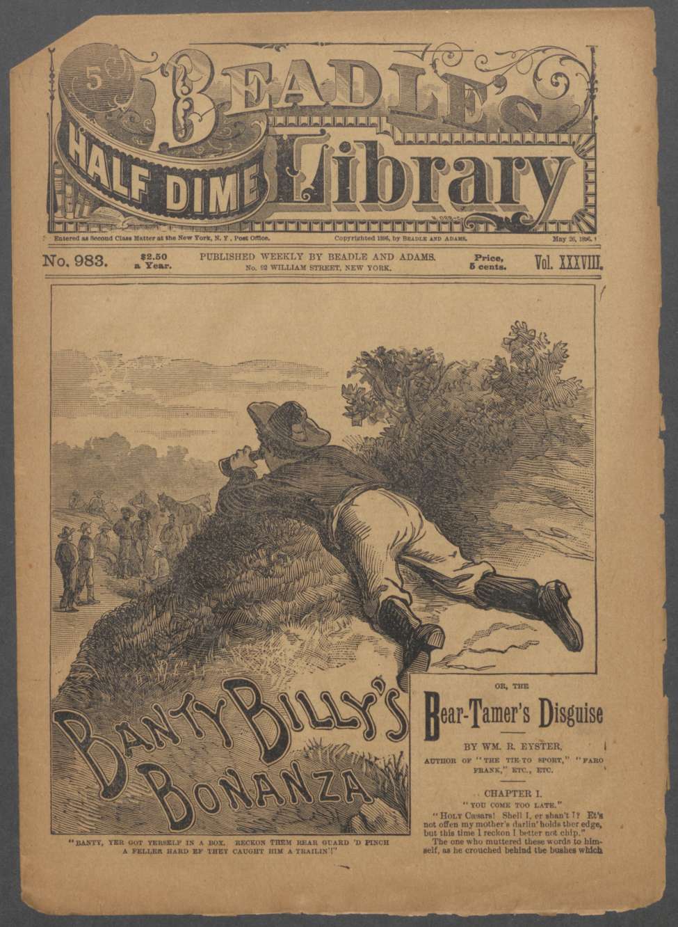 Book Cover For Beadle's Half Dime Library 983 - Banty Billy's Bonanza
