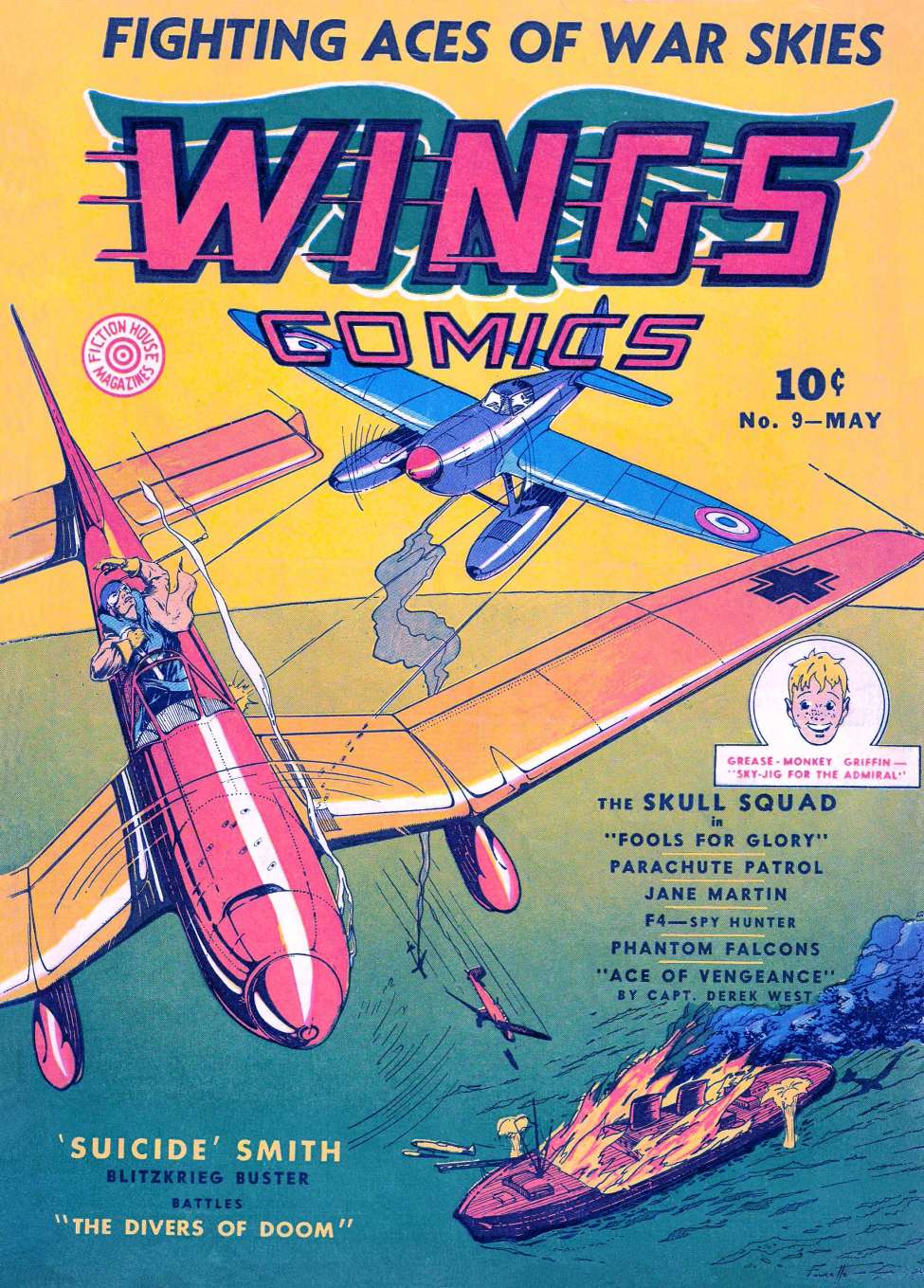 Comic Book Cover For Wings Comics 9 - Version 1