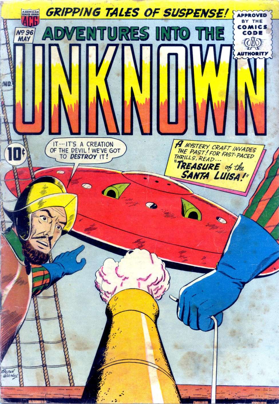 Comic Book Cover For Adventures into the Unknown 96