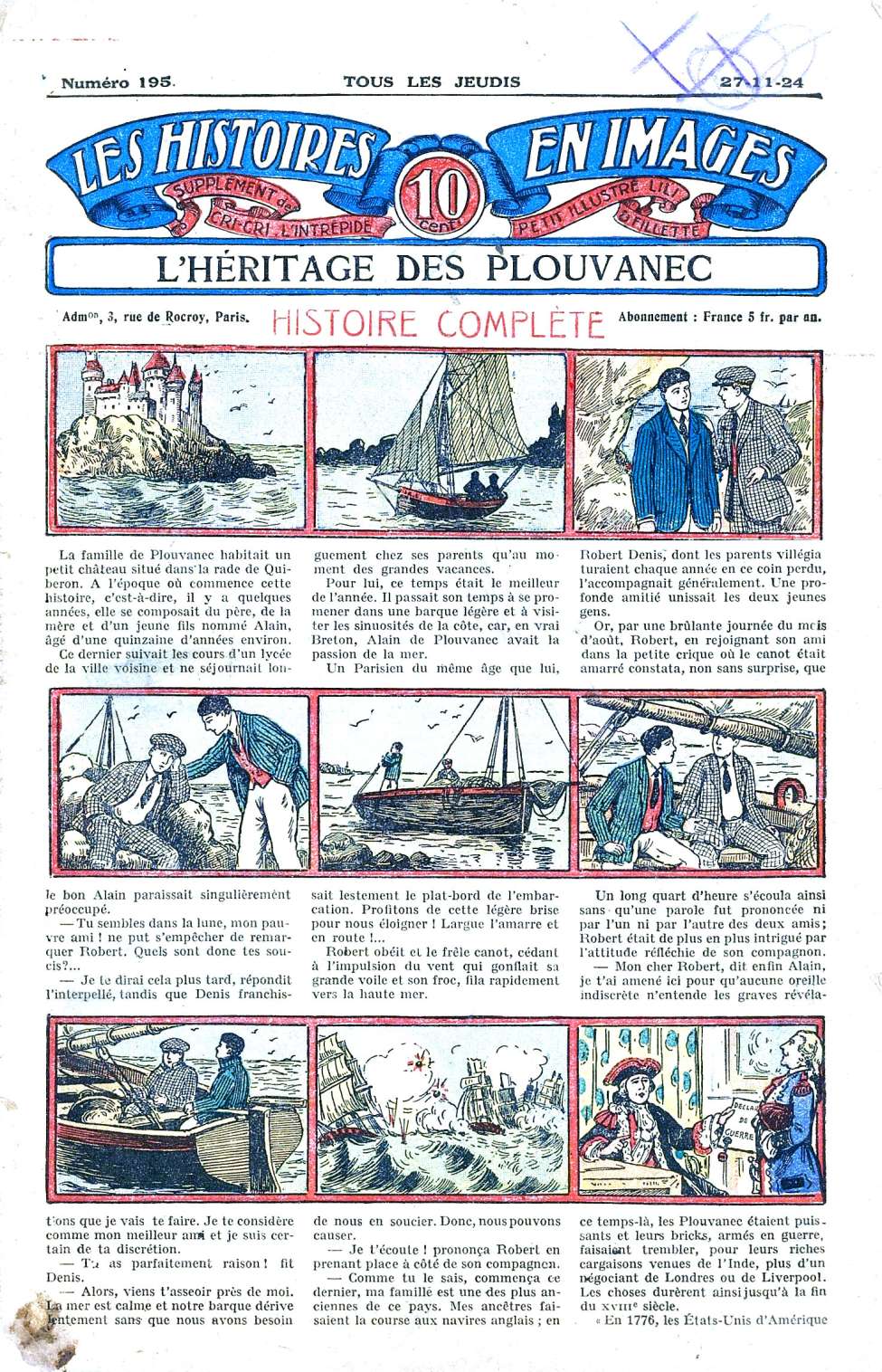 Book Cover For Les Histoires en Images 195 - L`H&eacute;ritage des Plouvanec