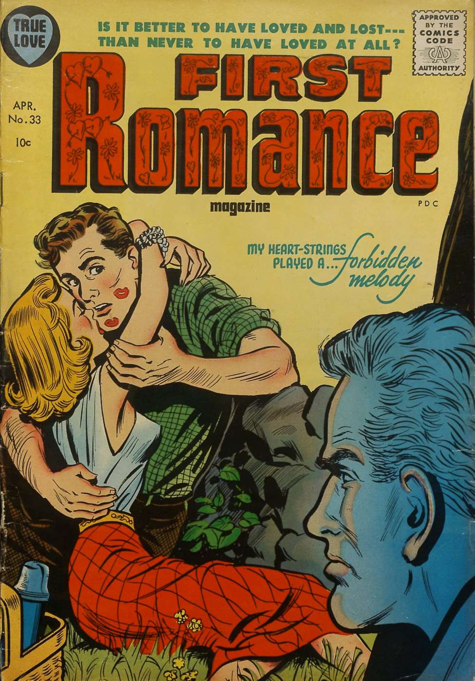 Comic Book Cover For First Romance Magazine 33