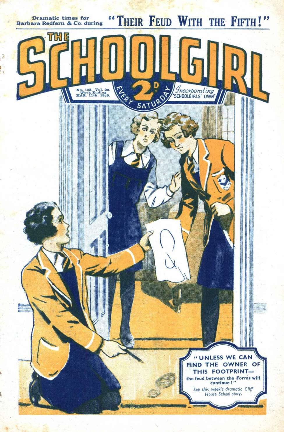 Comic Book Cover For The Schoolgirl 502