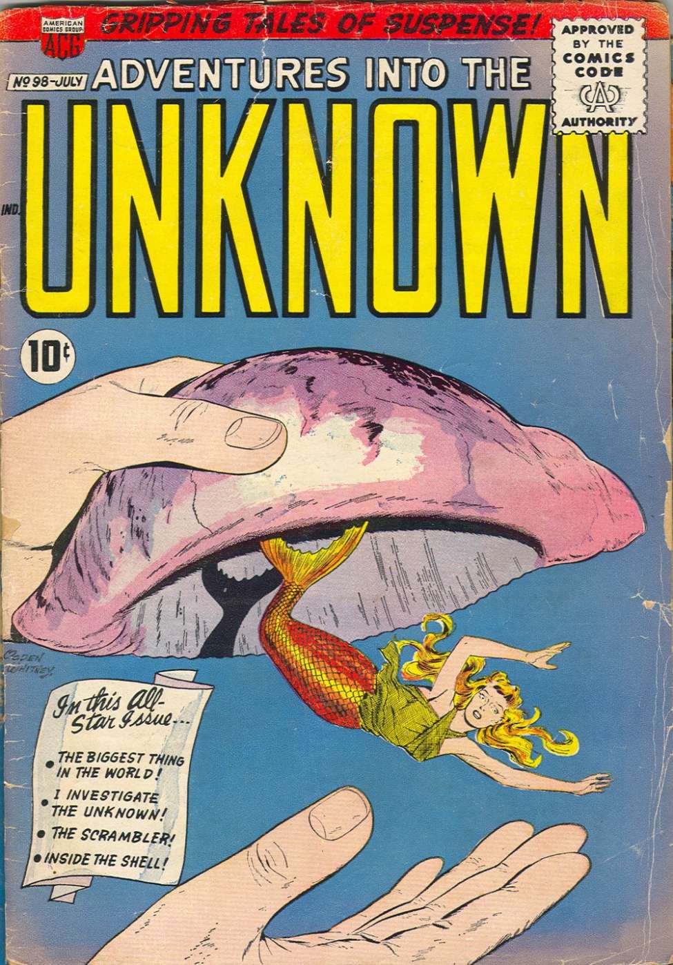 Comic Book Cover For Adventures into the Unknown 98
